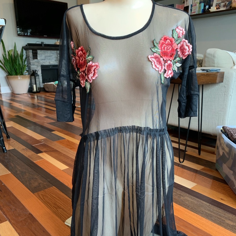 Black sheer maxi